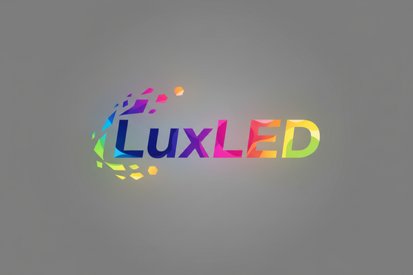 Logo LuxLED na szarym tle